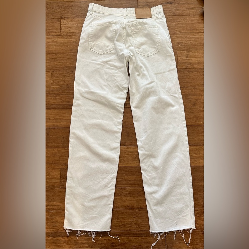 Zara The New Daddy White Jeans Size 6